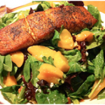 Grilled Salmon and Peach Salad